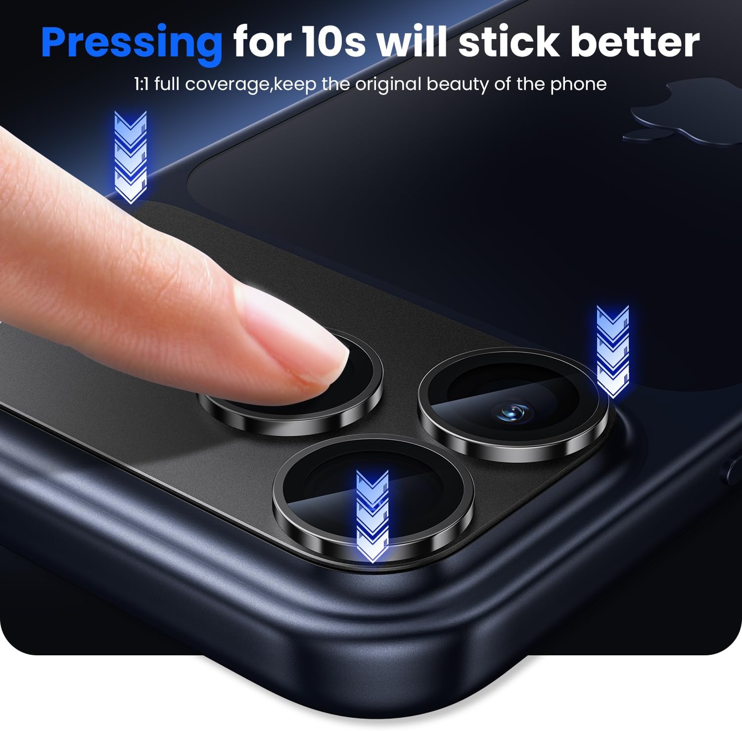 Thumbnail 4 de WSKEN iPhone 17 Pro Max Camera Lens Protector – Matte Metal Ring, 9H Tempered Glass, Anti-Fingerprint