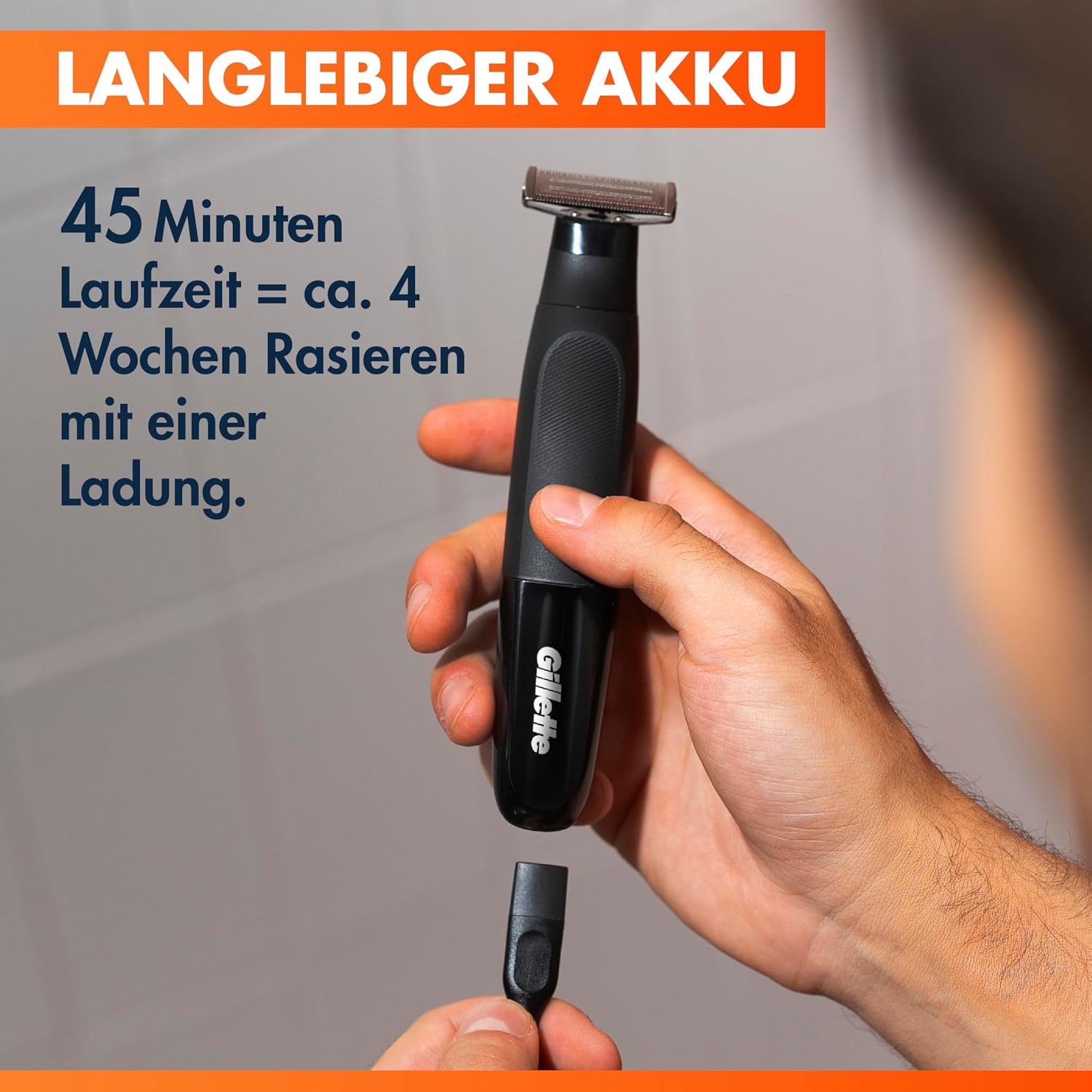 Thumbnail 6 de Gillette Fusion One Hybrid Rasierer für Herren – elektrisch zum Rasieren & Barttrimmen, wasserdicht, inkl. Aufsätze