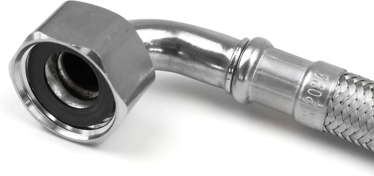 Detalle de Xcel Home 1x WRAS Approved Elbow (90°) 1/2 x 15mm Compression x 500mm Flexible Pipe Connectors