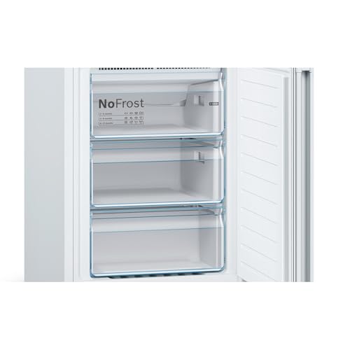 Detalle de Bosch Frigorífico Combi Serie 4 60 cm KGN362WED: Total NoFrost y VitaFresh para una cocina ordenada