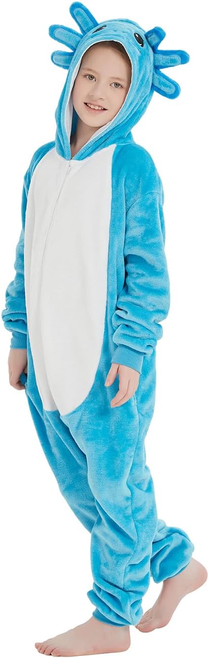 Detalle 2 de ABENCA Kids Animal Onesie Pajamas, Plush Fleece with Hood and Pockets