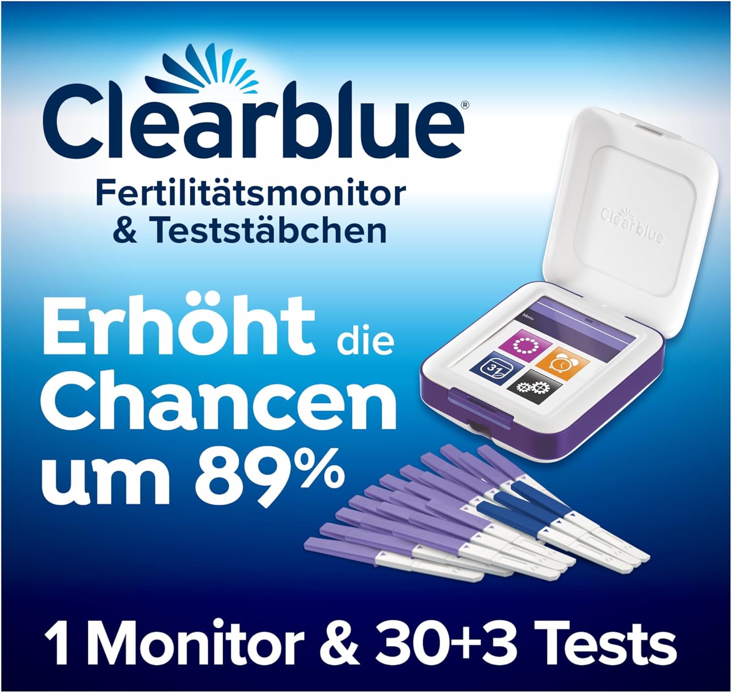 Detalle de Clearblue Fertilitätsmonitor mit 33 Tests 89 Prozent