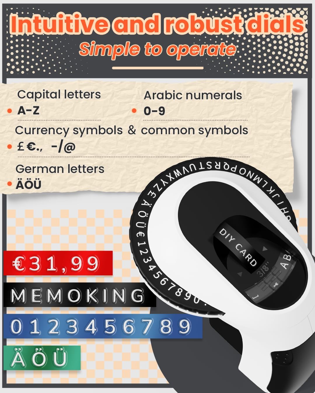Detalle 2 de Memoking E975 Prägegerät 3 Rollen 📇