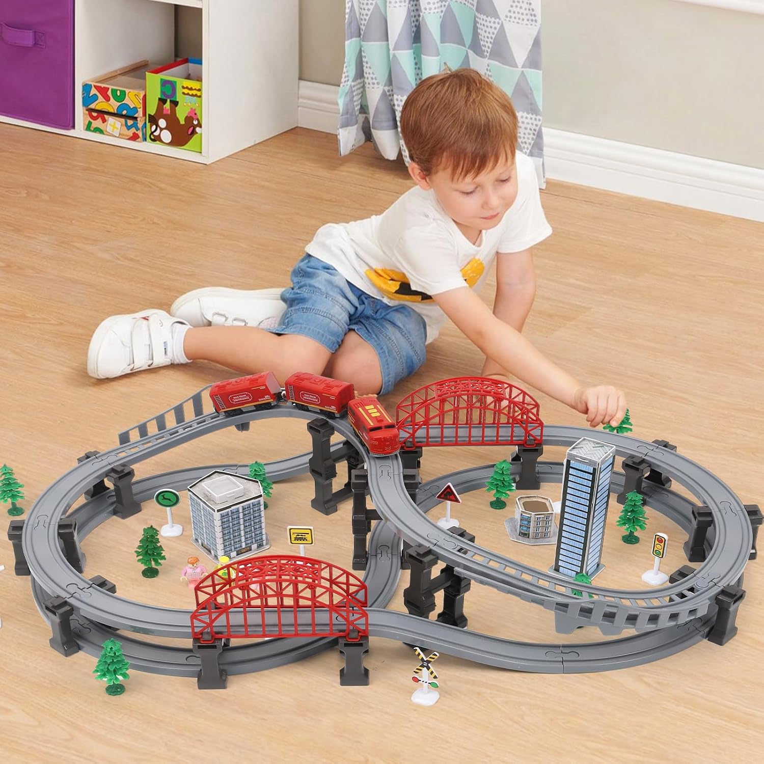 Thumbnail 1 de XIAPIA Electric Train Set 128 pcs