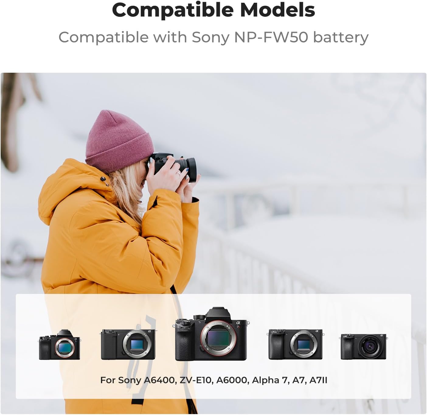 Thumbnail 3 de K&F CONCEPT NP-FW50 Ladegerät mit 3 Slots und LCD-Display (für Sony-ZV-E10, A7 II, A6400 & weitere)