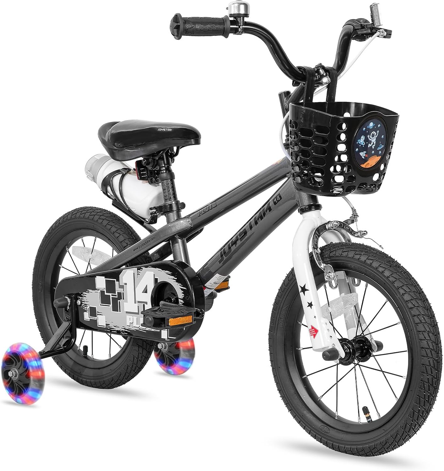 Detalle de JOYSTAR Pluto 12-20 Inch Kids Bike: Train Wheels, DIY Decals, and Safe Steel Build