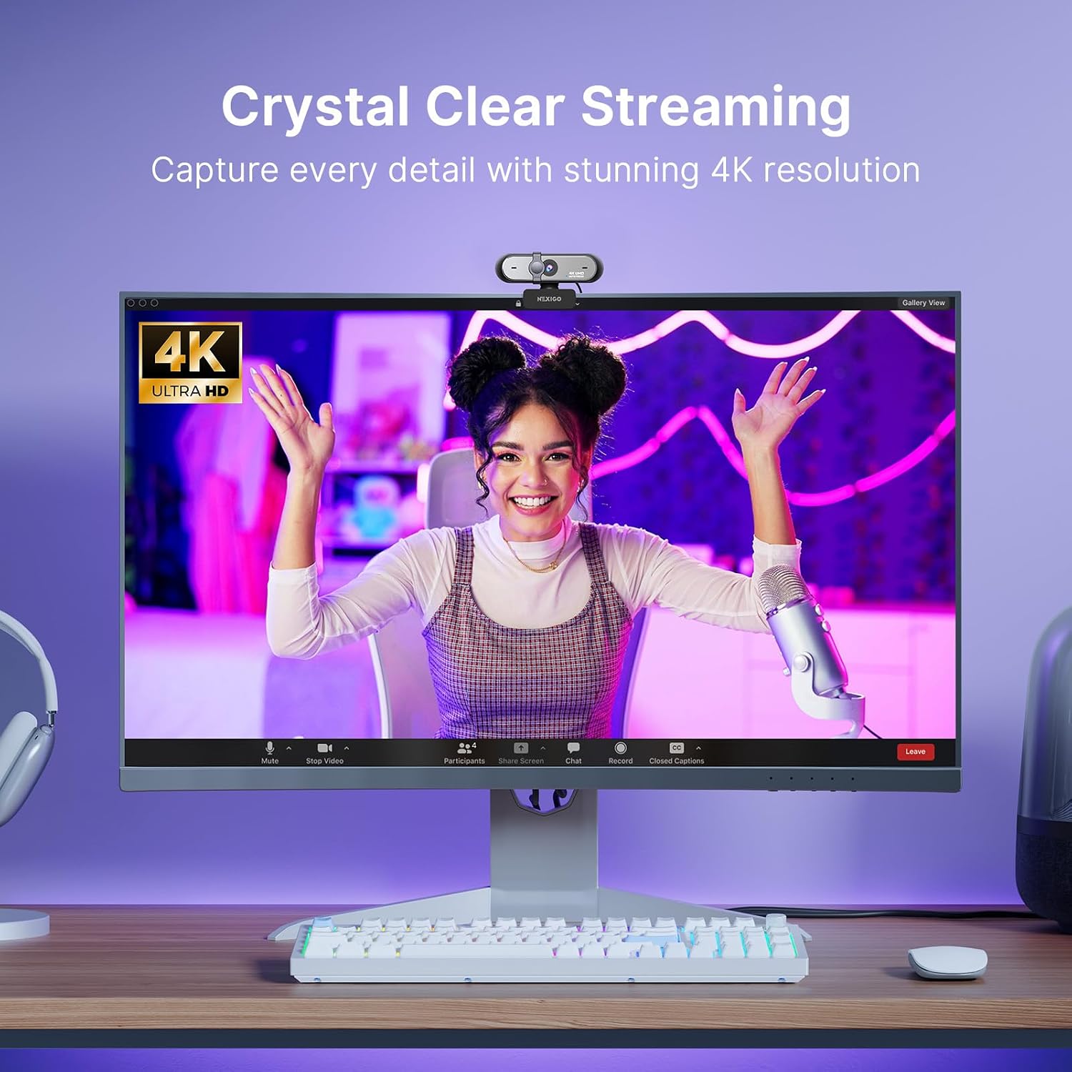 Thumbnail 1 de NexiGo N660P Pro 4K Webcam with Autofocus, 3DNR and Privacy Cover