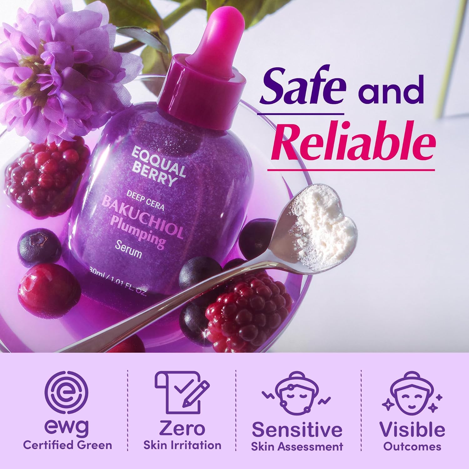 Thumbnail 5 de EQQUALBERRY Bakuchiol Serum with Niacinamide, Hyaluronic Acid – 30ml