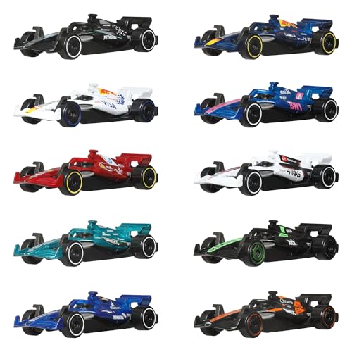 Detalle de Hot Wheels Formula 1 2025 Confezione da 10 – 10 modelli ufficiali 1:64