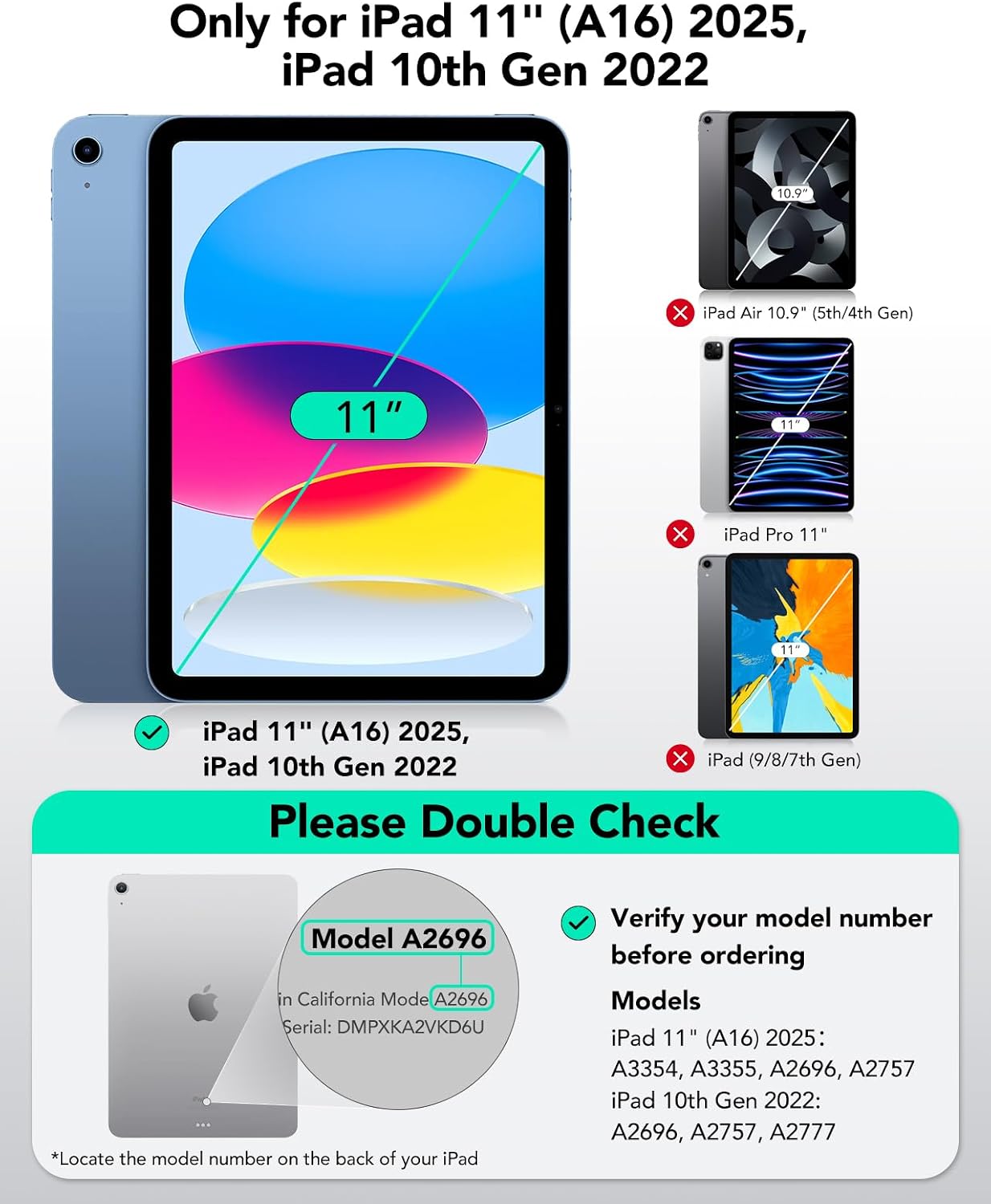 Thumbnail 1 de ESR iPad A16 Flex Keyboard Case 10.9