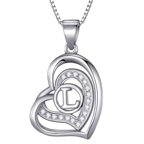 Detalle de Morella Collar plata 925 con letra L