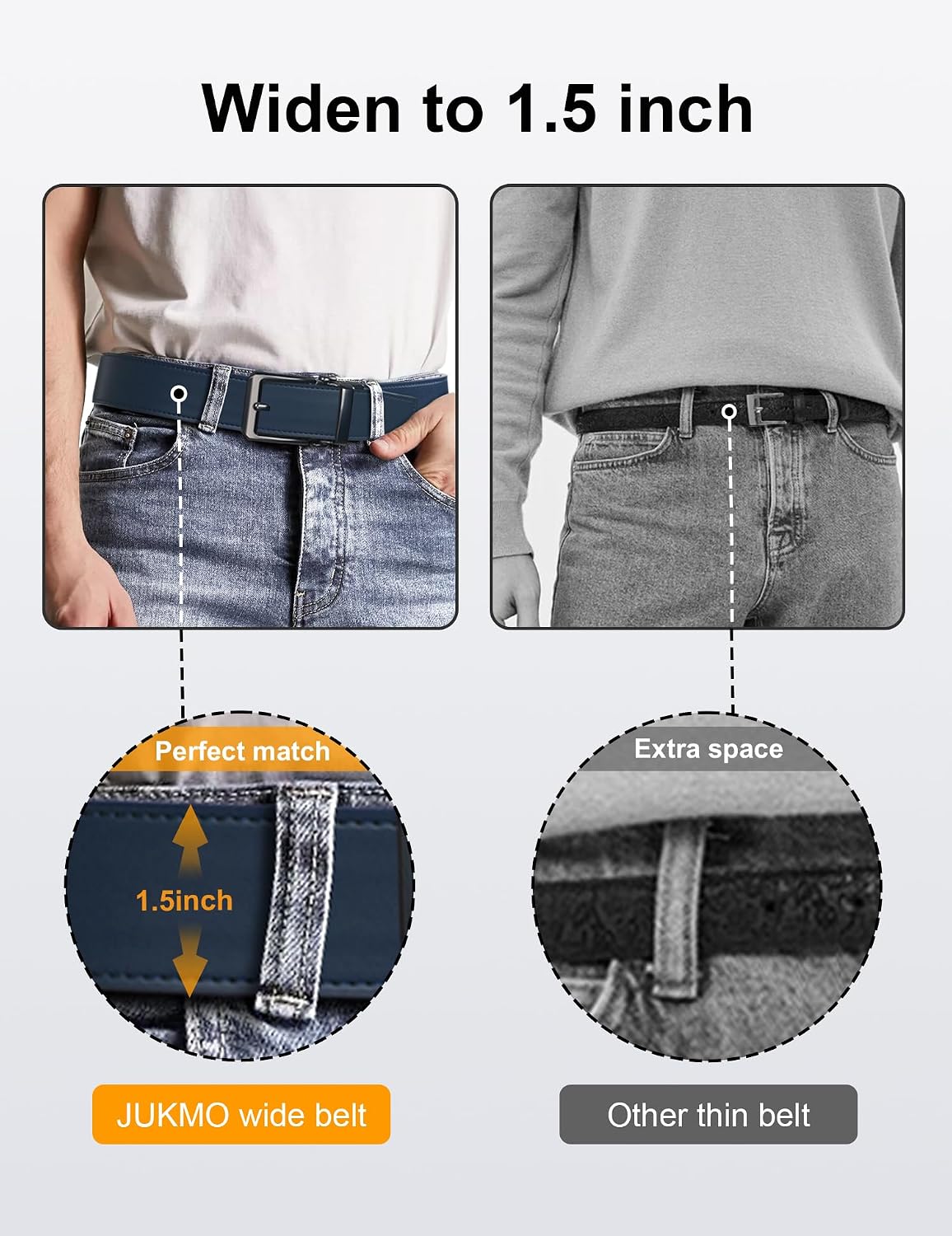 Thumbnail 1 de JUKMO 1.5" (38mm) Leather Ratchet Belt for Men in Gift Box