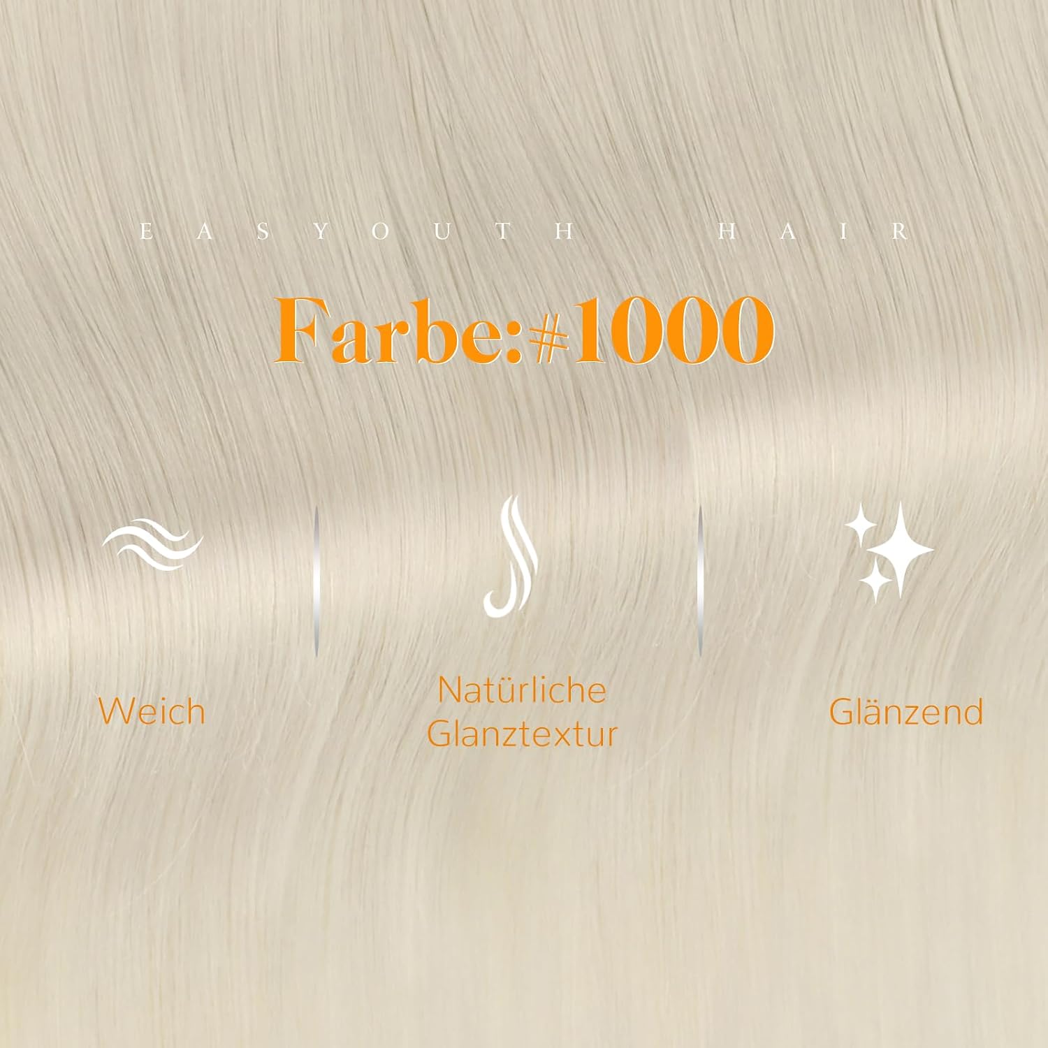 Detalle 2 de Easyouth Tape in Extensions Echthaar Blond – Echthaar Tape Extensions 30 cm, 30 g