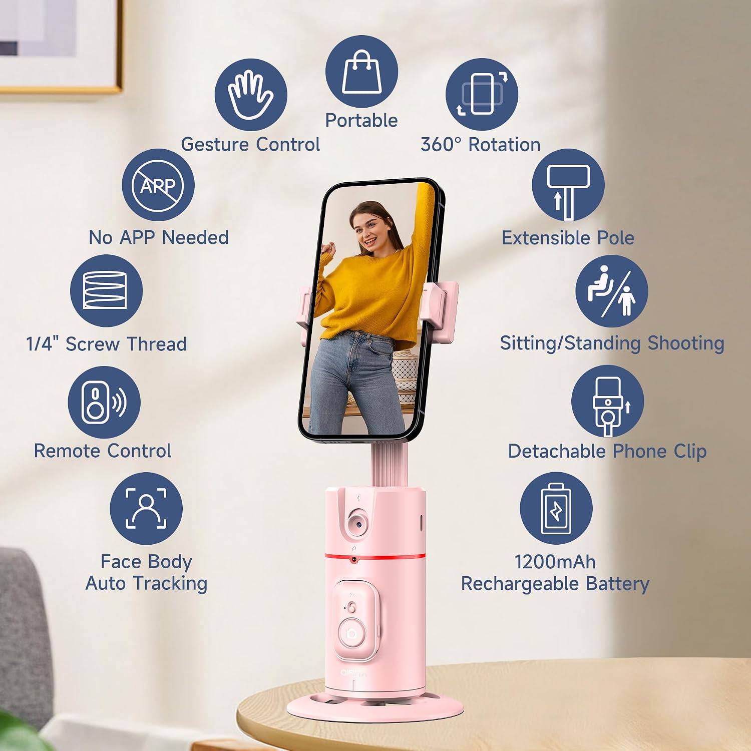 Thumbnail 1 de Automatic Face Tracking Mobile Stand seguimiento facial