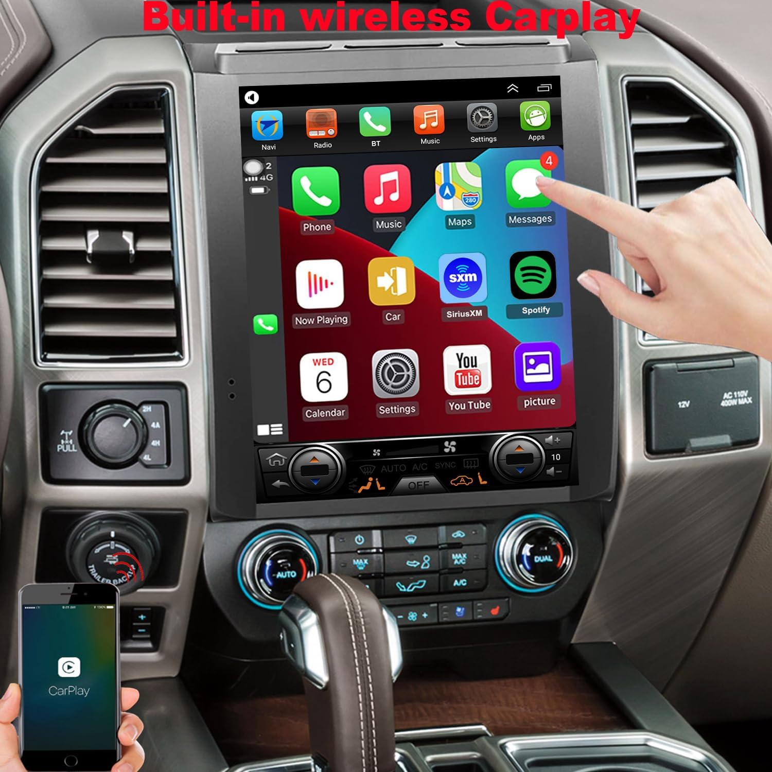 Thumbnail 3 de SSXIE Ford F-150 Radio Upgrade (2015–2018): 12.1" Android Auto/CarPlay Stereo with 8-Core CPU