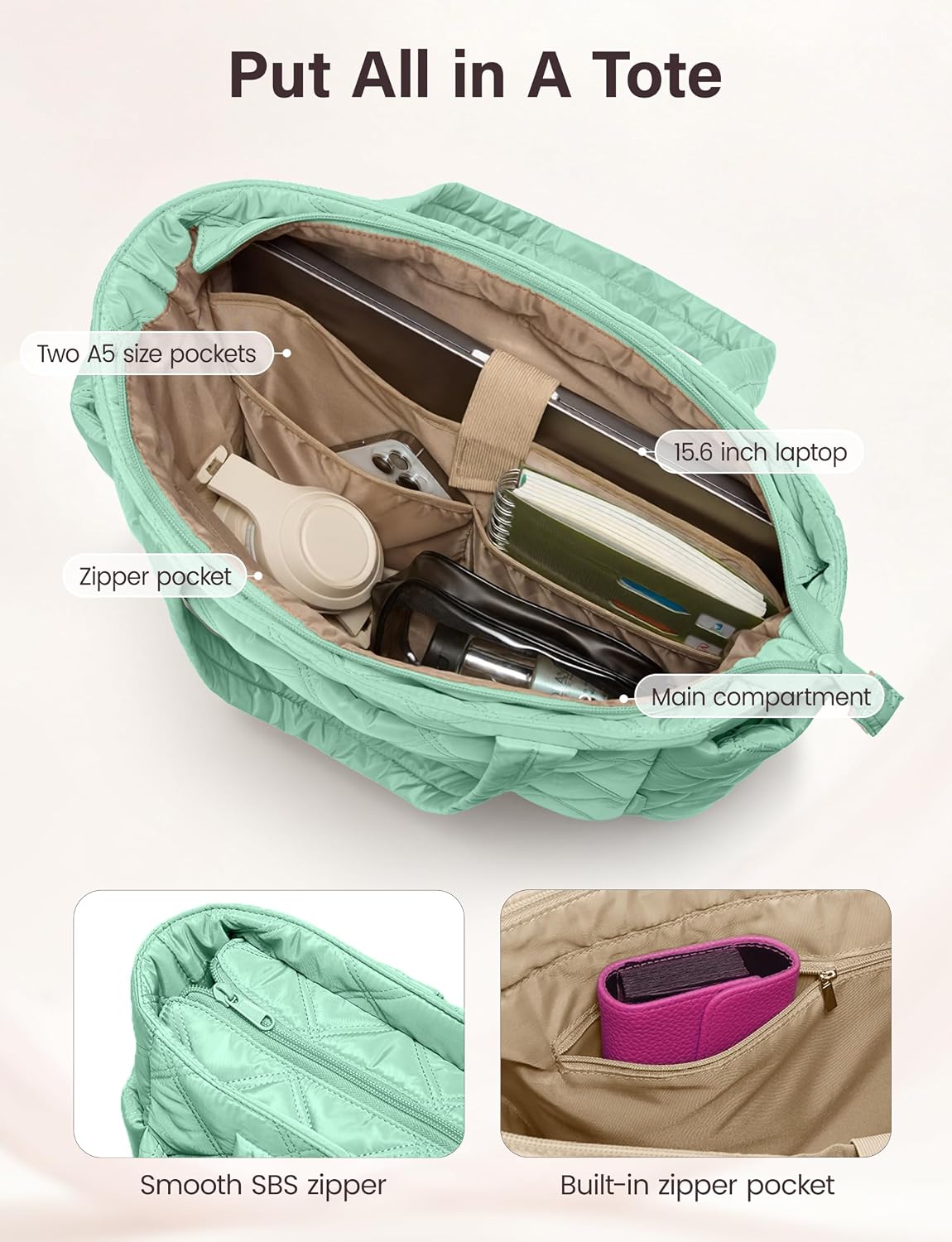 Detalle 2 de Uselike Quilted Tote Bag 20L
