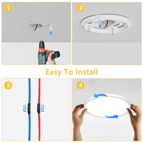 Thumbnail 6 de OUILA Plafón LED Techo Redondo Ø22 cm – Luz blanca 4000K, 1600 lm, IP44