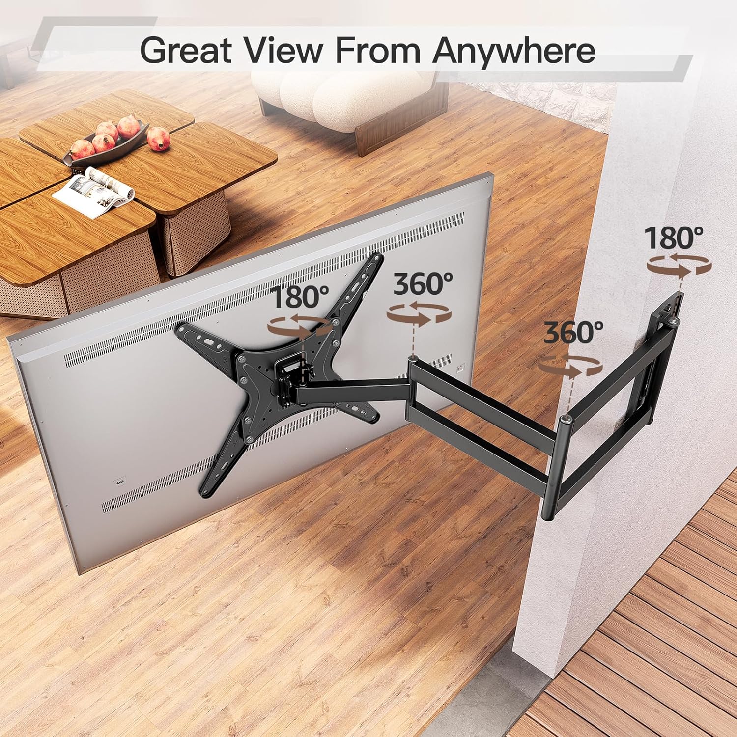Thumbnail 2 de ELIVED Outdoor Long Arm TV Wall Mount 37.4