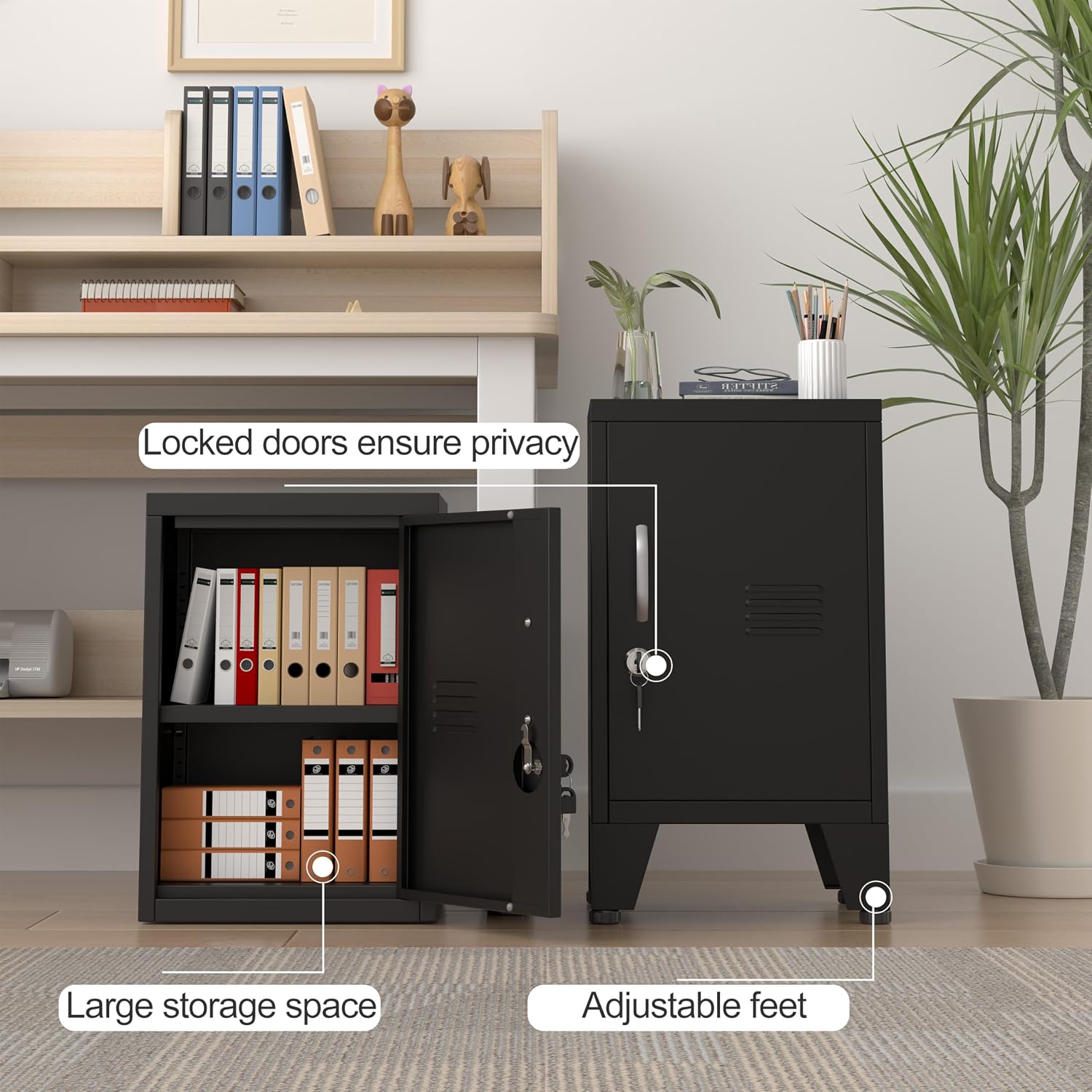 Detalle 2 de PAOFIN Metal Nightstand
