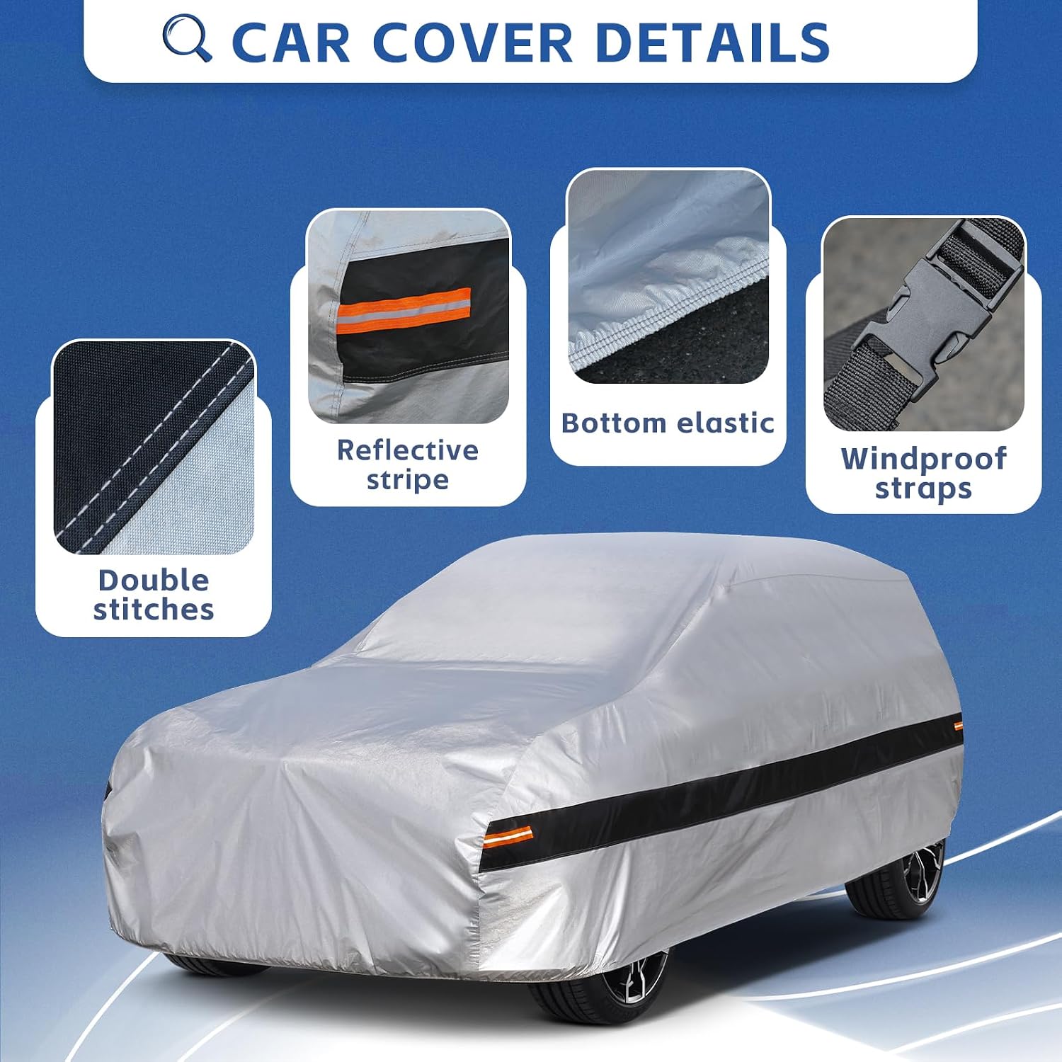 Thumbnail 3 de Holthly 10-Layer Custom Fit Car Cover for Toyota Sienna (2010-2024) — All-Weather Waterproof Protection