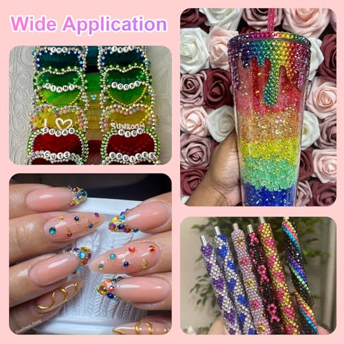 Thumbnail 6 de CANVALITE 40000Pcs 40 Colors Resin Jelly Rhinestones for Bedazzling Kit
