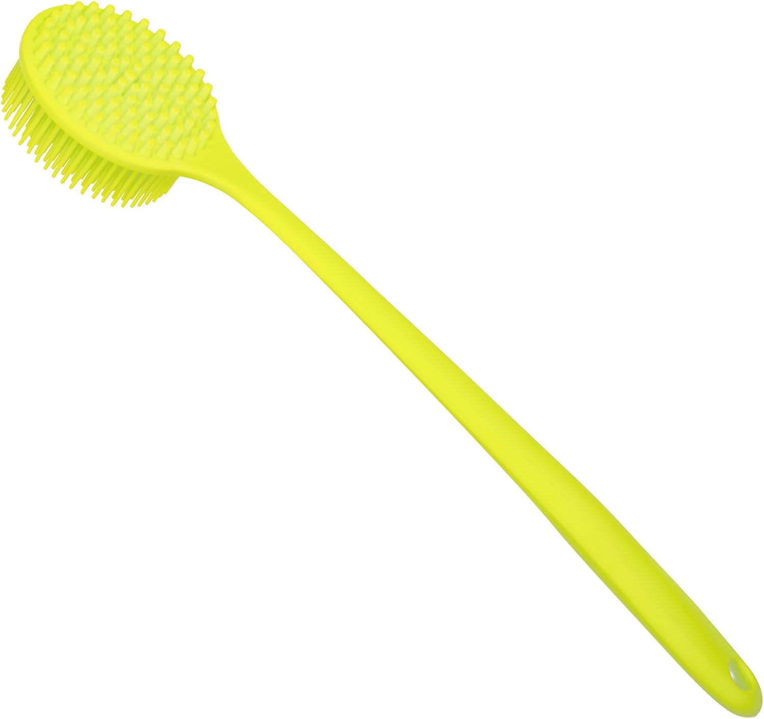 Thumbnail 5 de DNC Silicone Back Scrubber with Long Handle (Green) – Ergonomic shower body brush