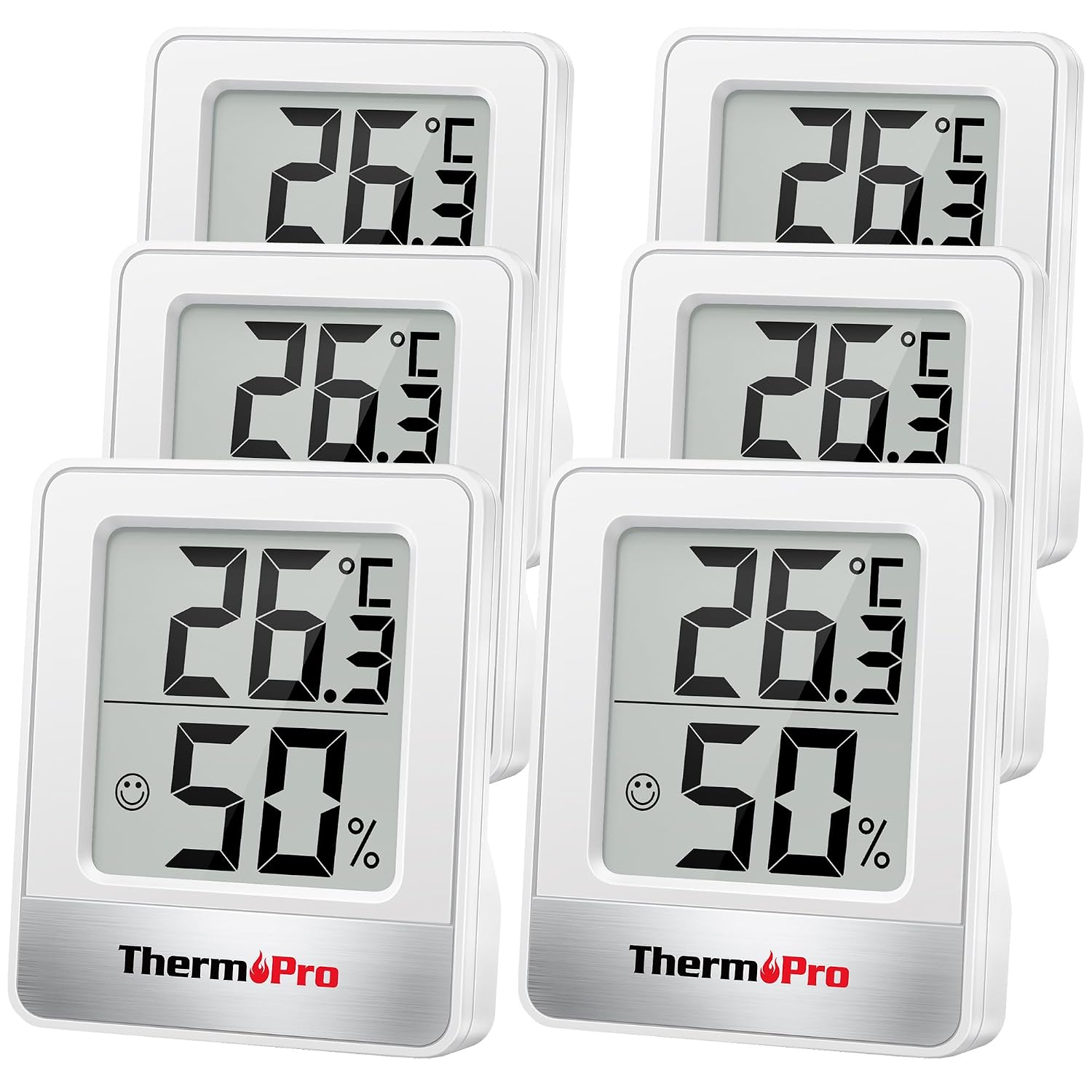 Detalle de ThermoPro TP49W-6 mini thermo‑hygrometer