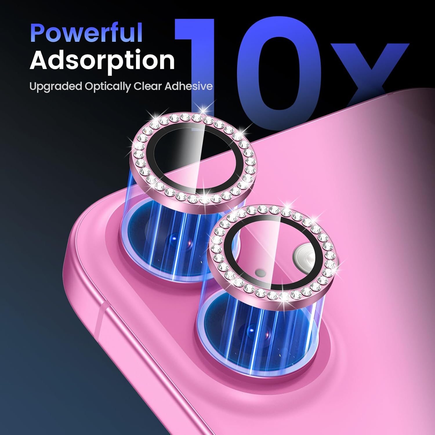 Detalle 2 de Tensea iPhone 16 camera lens protector 9H