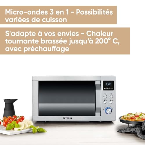 Detalle de SEVERIN MW 7774: Four à micro-ondes 25 L avec grill, chaleur tournante et mémorisation