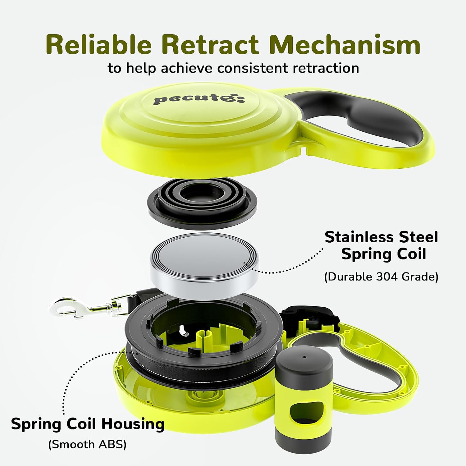 Detalle de Pecute Retractable Dog Leash 10m