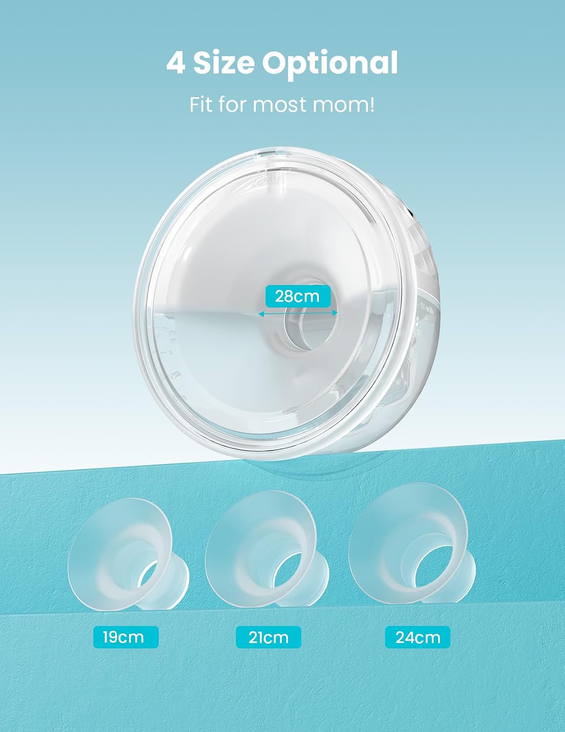 Thumbnail 4 de Paruu P10 Electric Breast Pump Hands Free (2 Pack) – 338 mmHg Strong Suction, 4 Modes & 9 Levels, Wearable & Portable