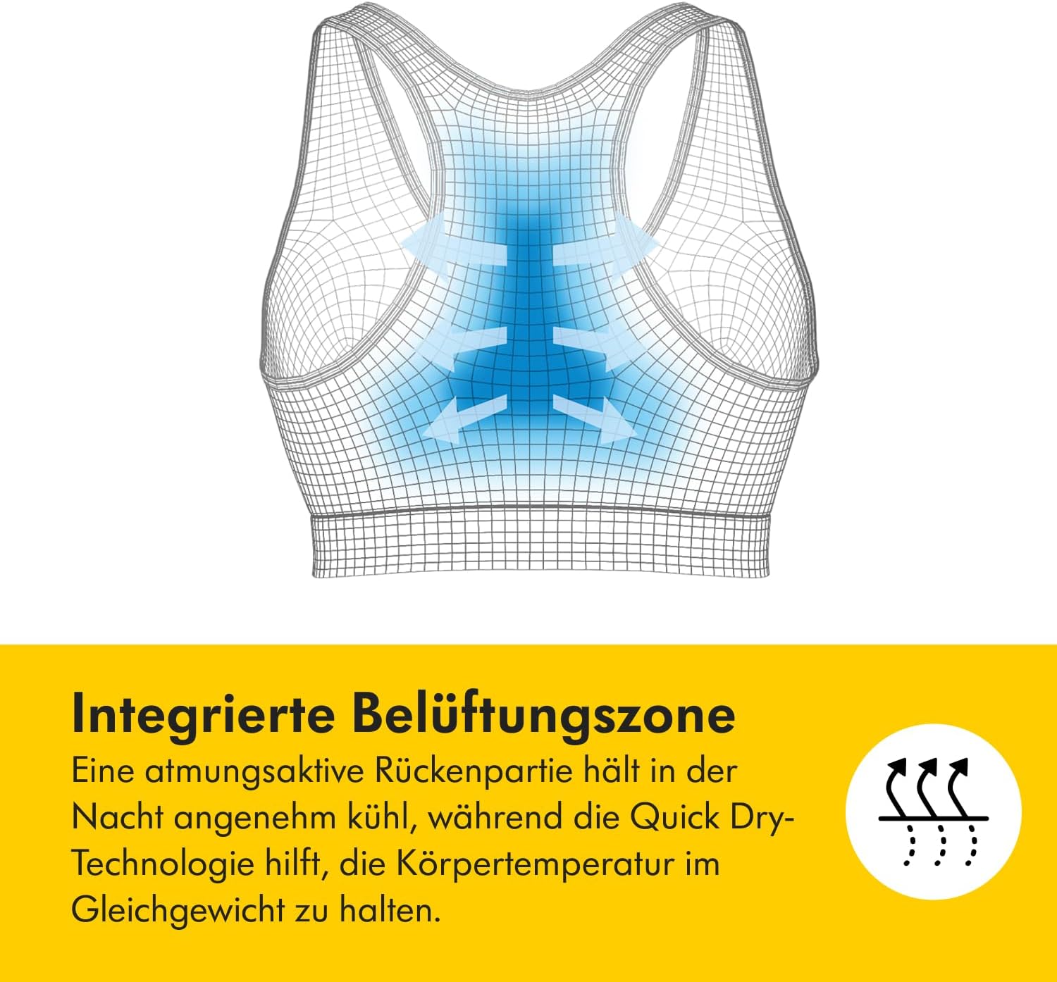 Detalle de Medela Keep Cool Sleep Nahtloser Schwangerschafts- und Still-BH – kühl, bequem & bügelneutral