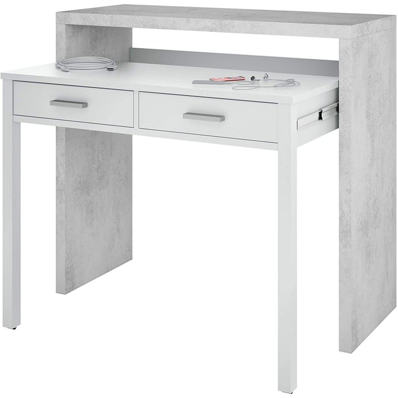 Thumbnail 2 de Habitdesign Bureau Mesa Escritorio extensible Blanco/Gris