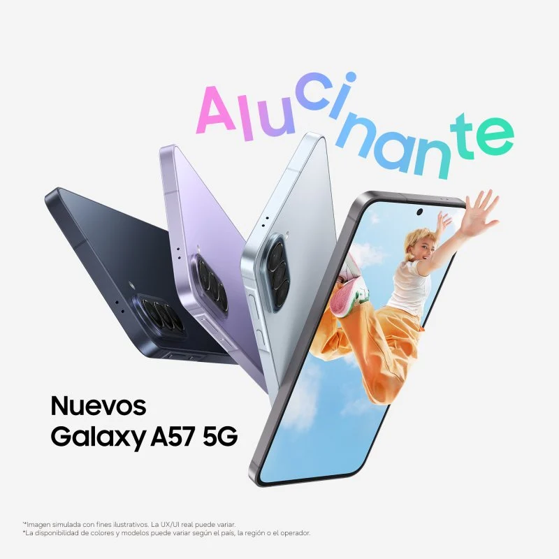 Detalle 2 de Samsung Galaxy A57 5G 8GB 256GB 6.7" Azul Oscuro: rendimiento equilibrado y pantalla grande