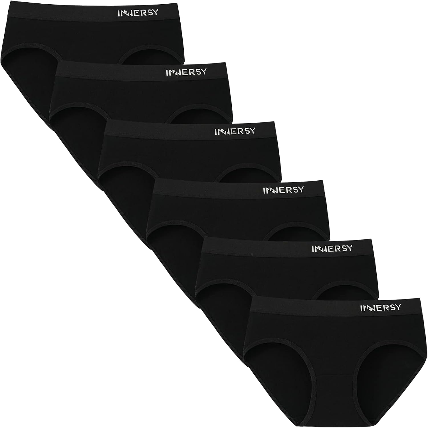 Detalle de INNERSY Knickers for Teenage Girls – Soft Cotton, Tagless Comfort (Pack of 6)