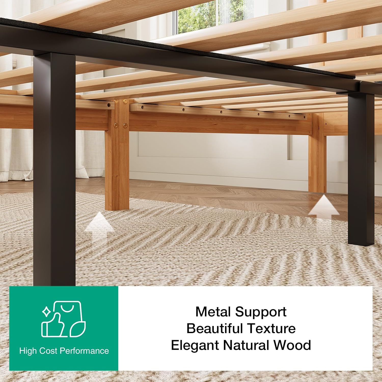 Detalle de Novilla Full Bed Frame, 12-Inch