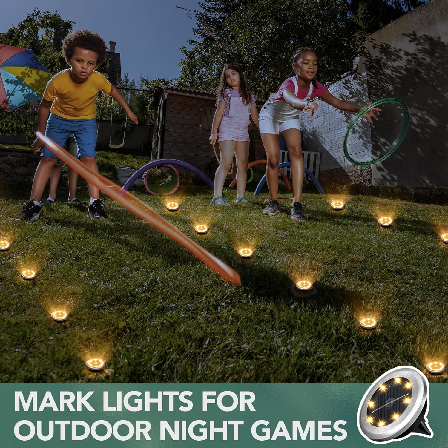 Thumbnail 3 de Solpex 10-Pack Outdoor Solar Ground Lights: Mini IP65 Garden Path Lighting