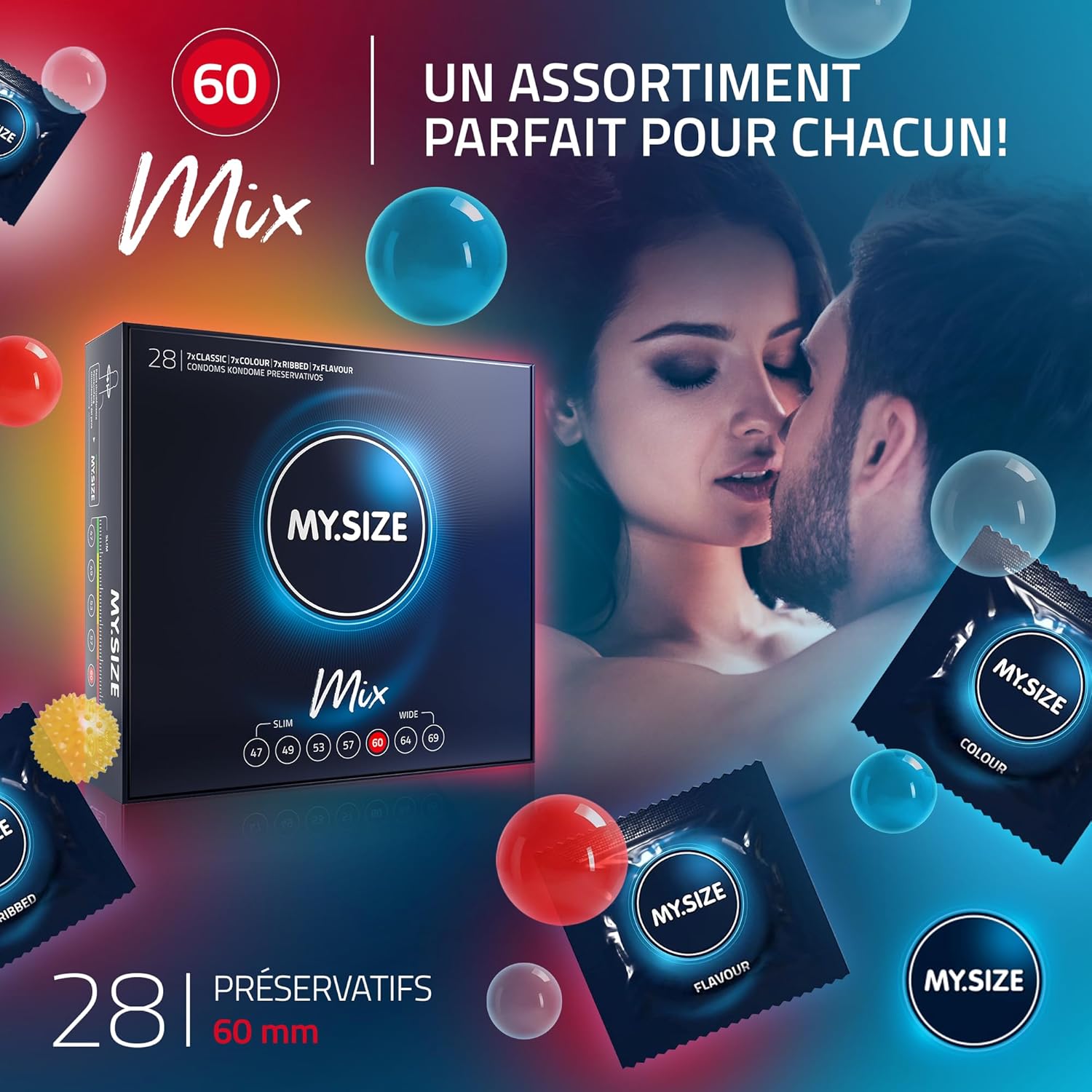 Thumbnail 1 de My.Size Mix préservatifs taille 5 – 60 mm, grand pack de 28 pièces