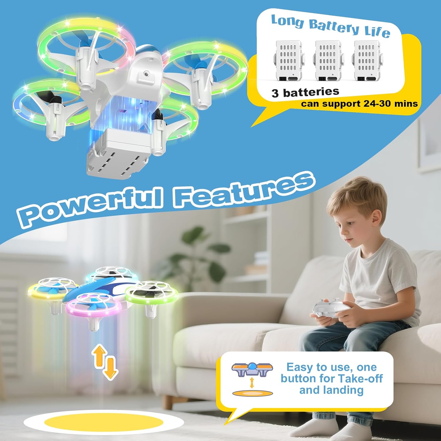 Thumbnail 4 de HOTOIQ Mini Drone for Kids 24-30 mins