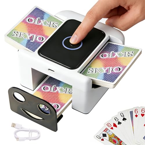 Detalle de Buldoospok Silencieux Mélangeur de Cartes Automatique – 2000 mAh, USB-C, Portable