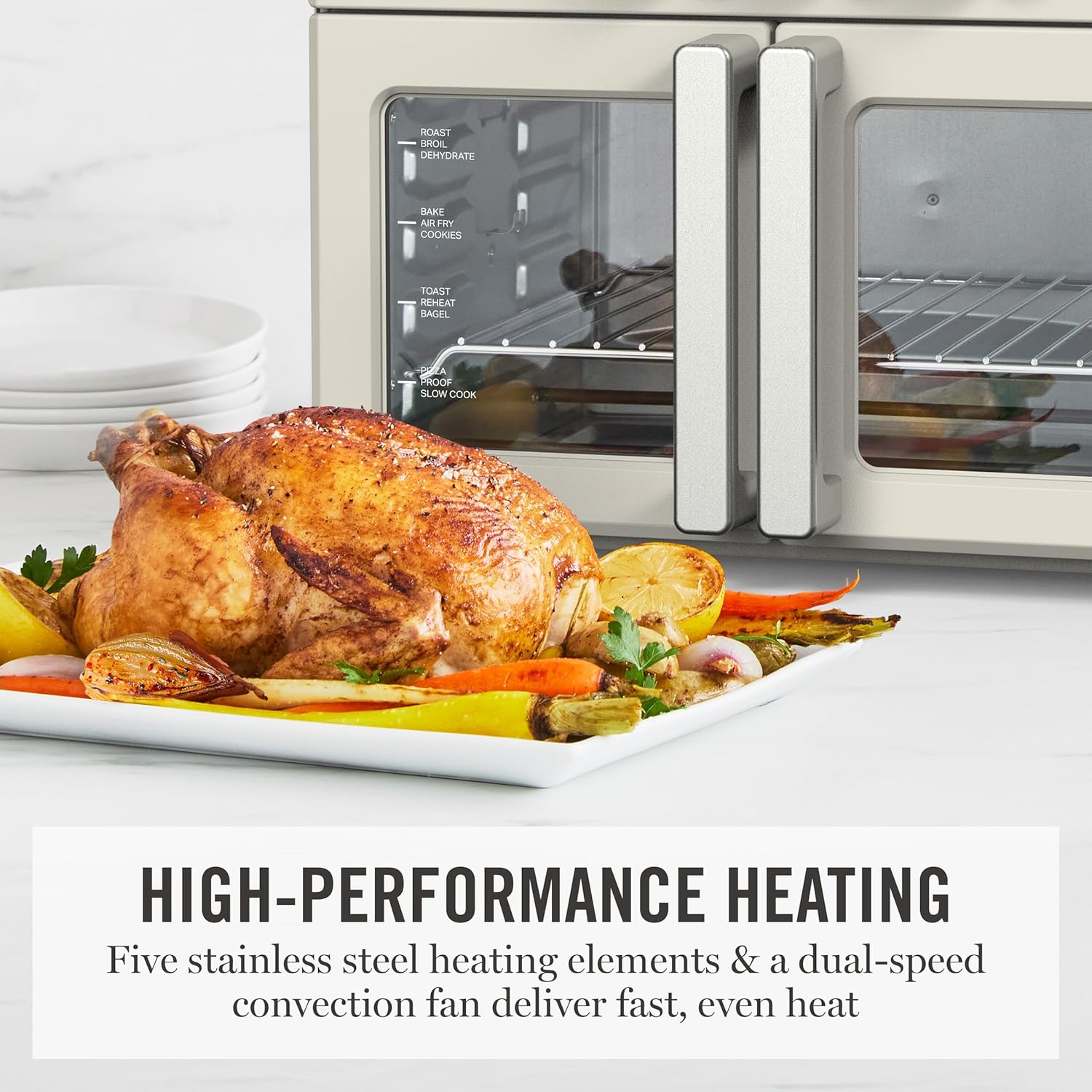 Detalle de Martha Stewart French Door Air Fryer Toaster Oven Combo (34QT) with 12-in-1 Functions