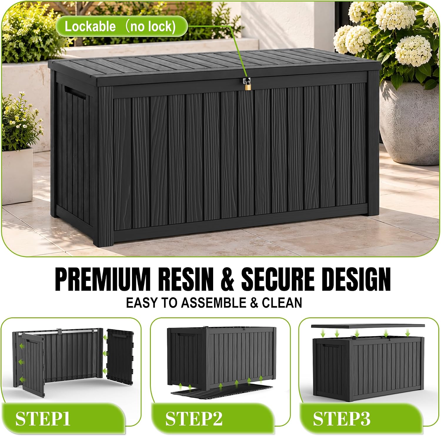 Detalle 2 de DRATO Outdoor Storage Box 325 Gallon