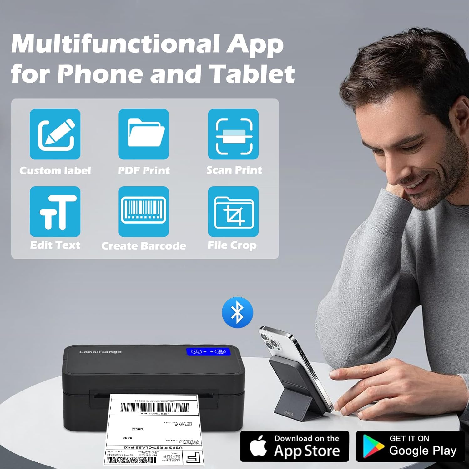 Thumbnail 6 de LabelRange Bluetooth Thermal Label Printer for Mac, Windows, iOS, and Android (Wireless 4x6 Shipping Labels)