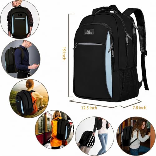 Detalle de MATEIN 17.3-inch Laptop Backpack, 38L Travel Bag with Luggage Strap