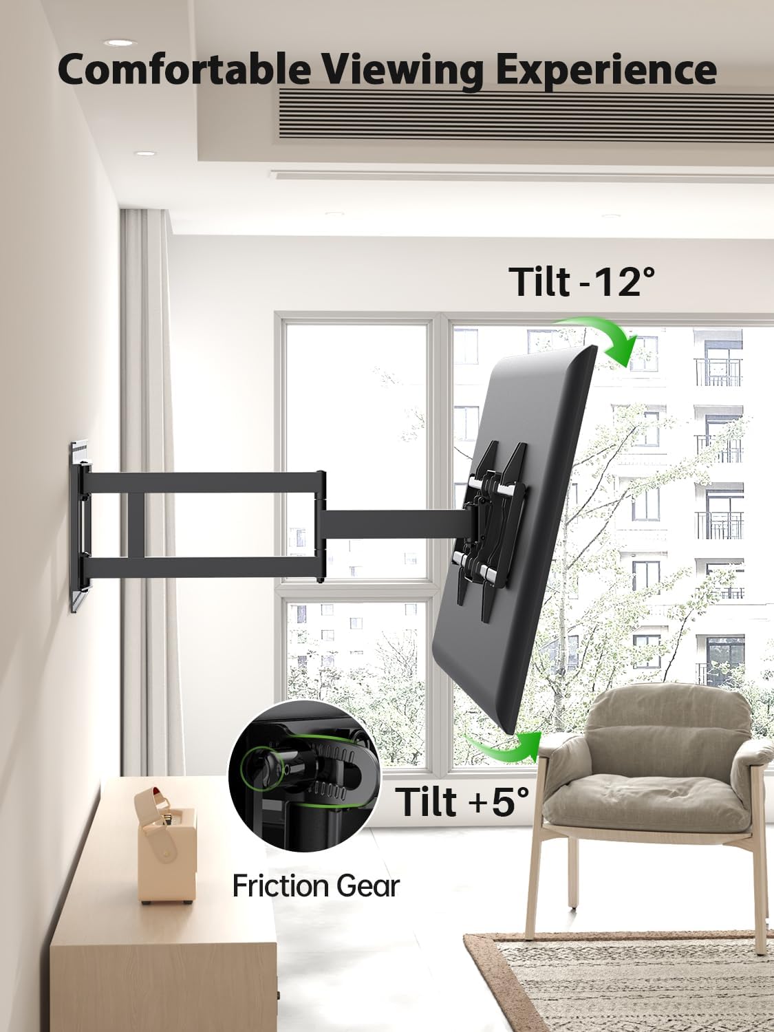 Thumbnail 4 de USX Mount Long Arm TV Wall Mount 42–90 inch