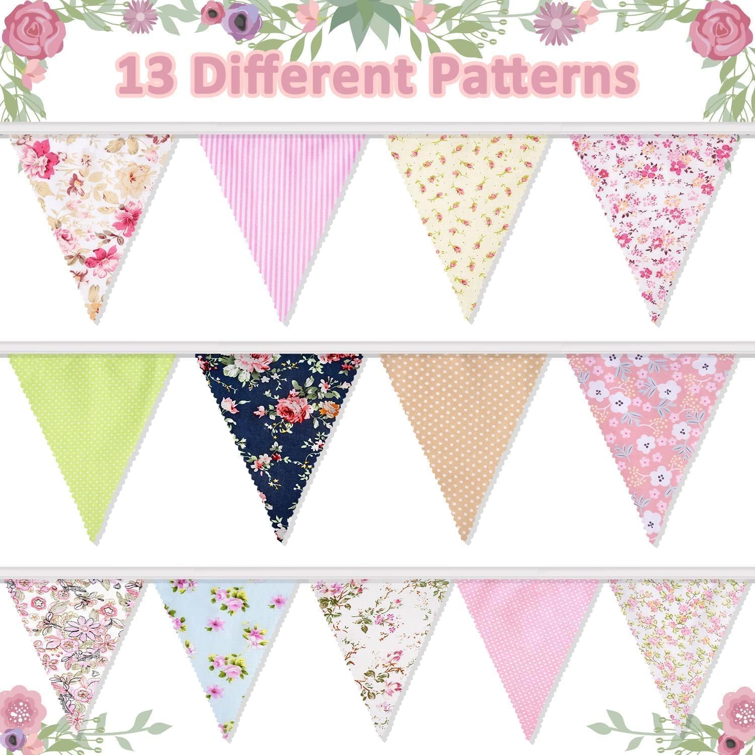 Detalle 2 de Alintor 45.9ft 46pcs Bunting Flags