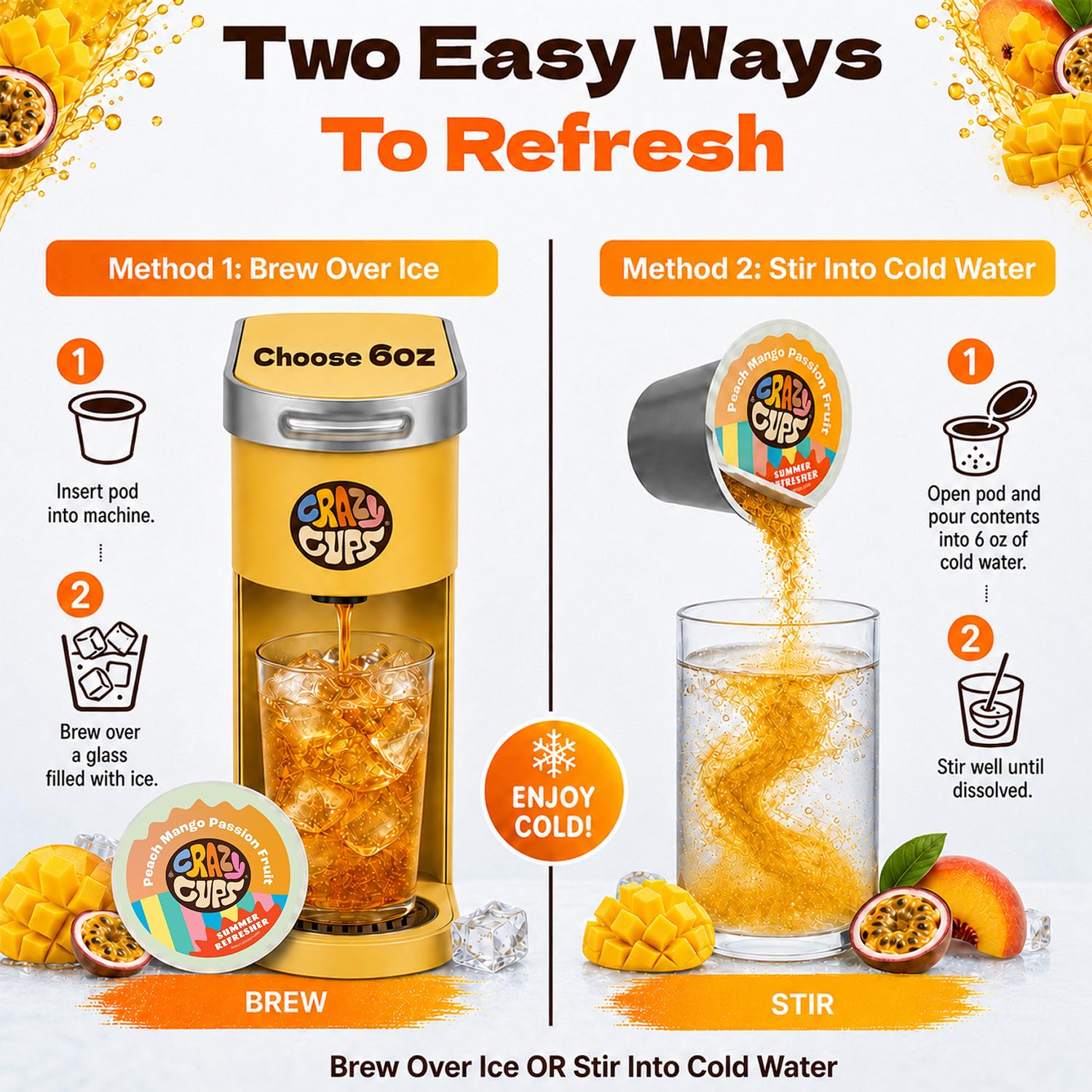 Detalle de Crazy Cups Iced Refresher Pods, 20 Count