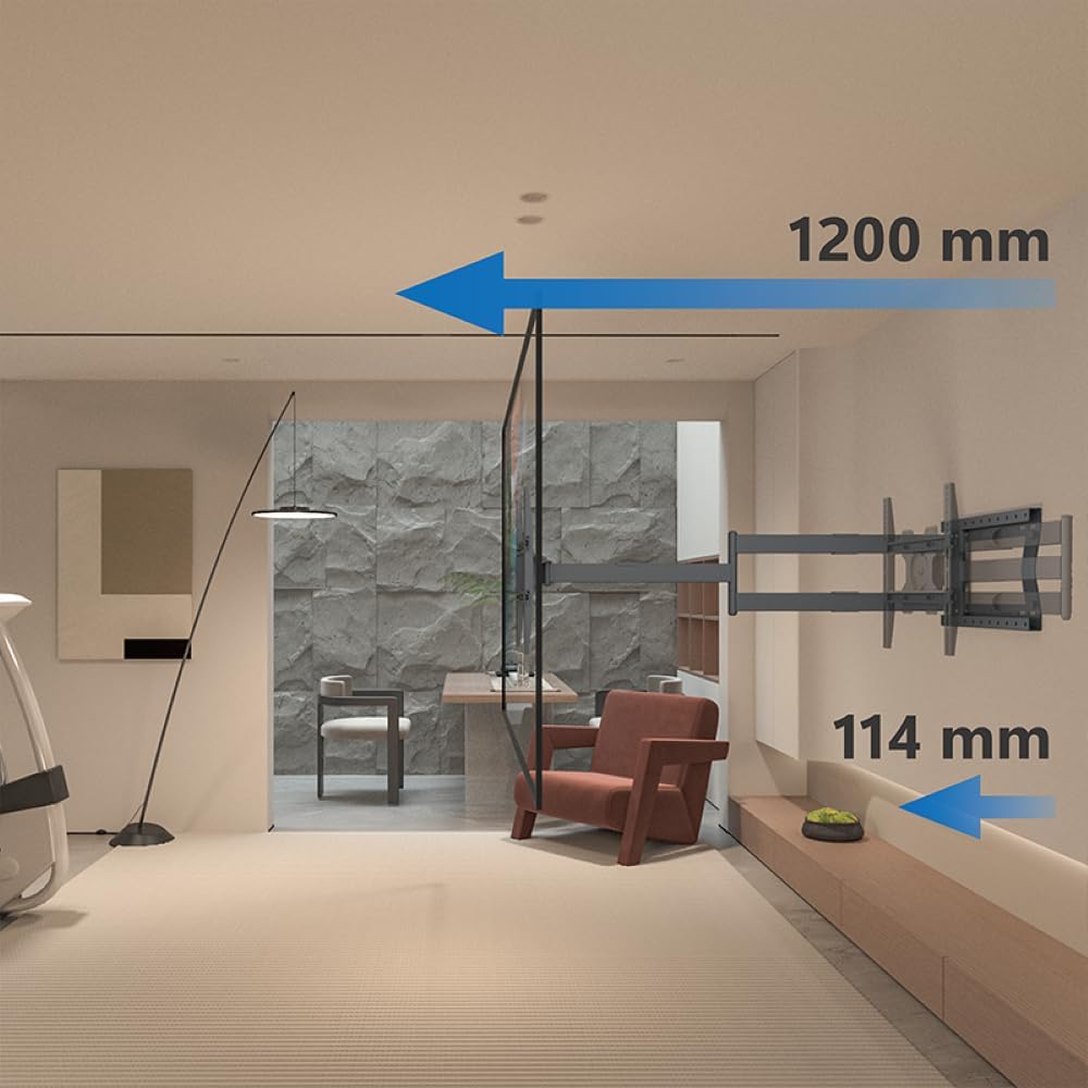 Thumbnail 6 de Supporto a parete per TV DQ Hercules FLEX, rotazione, 120 cm fino a 40 kg, VESA 400x400 mm