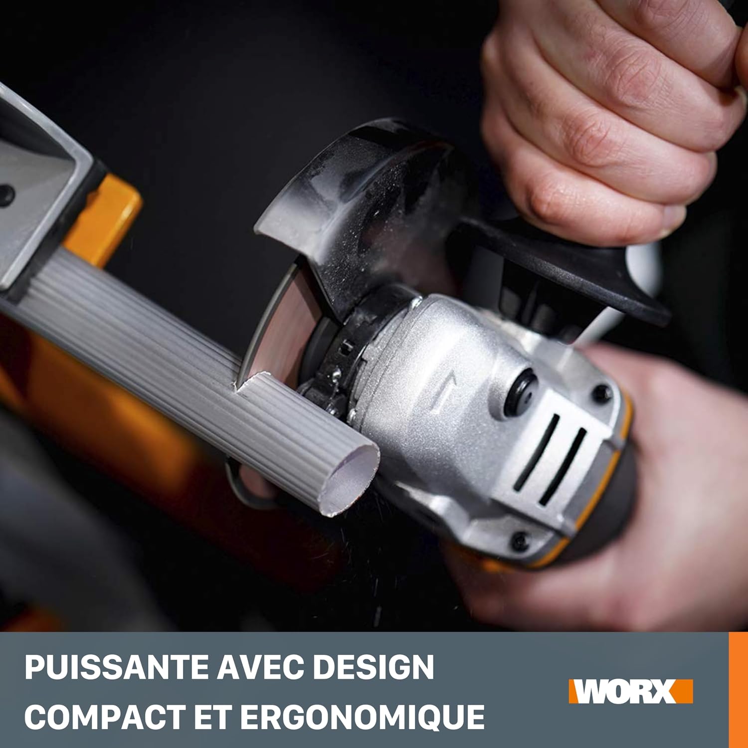 Detalle de WORX Meuleuse d'Angle sans Fil 20V WX803.9 (125 mm) – légère, polyvalente et sans batterie ni chargeur