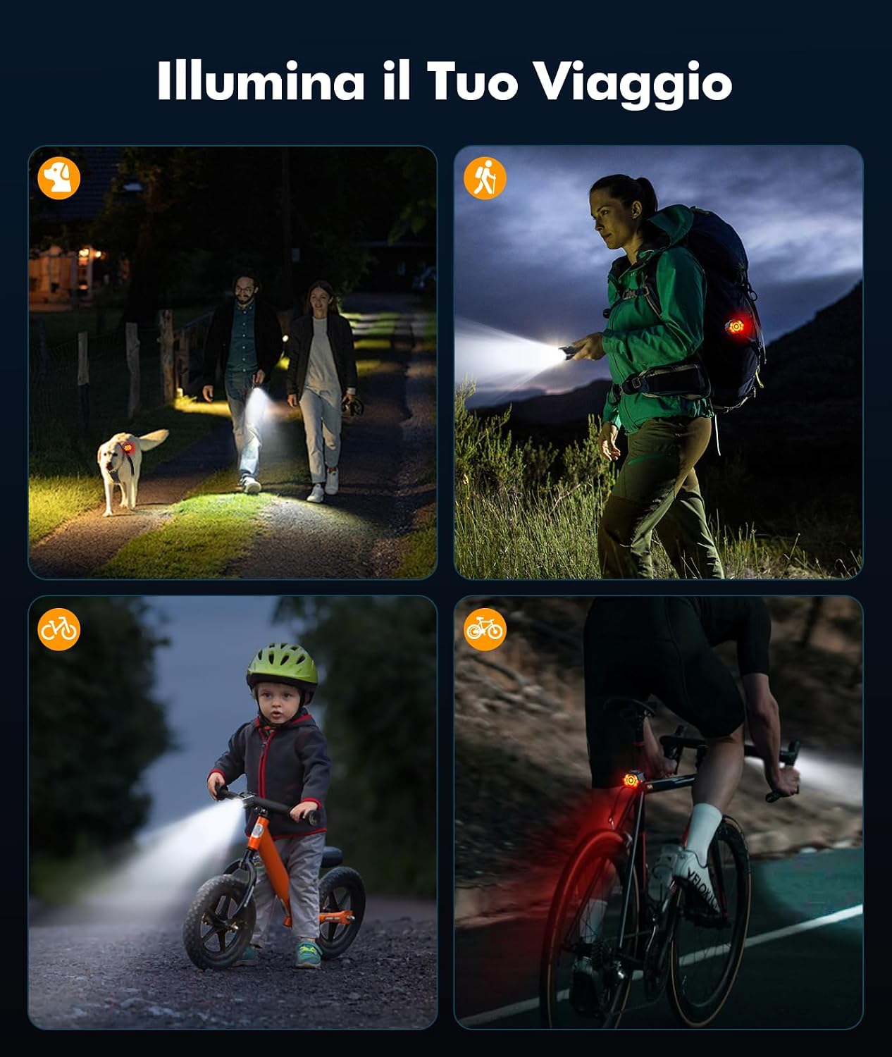 Thumbnail 6 de CIRYCASE Luci Bicicletta LED 360°